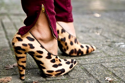 fashion leopard print high heels
