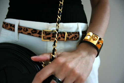 fashion leopard print belt